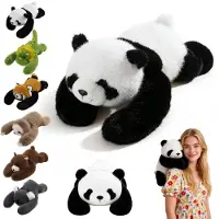 Merkloos Kuscheltier Panda Plüschtier Stofftier - 45 cm - Gewichtet - Beweglich Arme und Beine - Für Kinder und Erwachsene