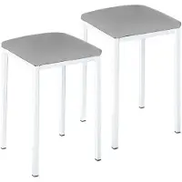 Merkloos Set aus 2 Küchenhocker mit rechteckigem Design
