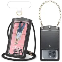 Merkloos Handtasche für Mobiltelefone mit Sichtfenster