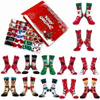 Merkloos Adventskalender mit 12 Paar Weihnachtssocken