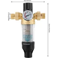 StarTech.com Wiederverwendbarer Wasser-Vorfilter - Feinsedimentfilter - Abspülbar - Für Brunnen- und Leitungswasser - 1,27 cm Anschluss - 1,91 cm Manometer
