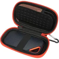 PLAXSOON Tasche Hülle für SanDisk Extreme PRO/SanDisk Extreme Portable SSD Exterme SSD, Tragbarer Hart Etui für SanDisk Laufwerke und Micro SD Karte (Black)