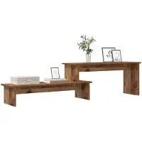 Merkloos Wandmontiertes TV-Schrank-Set aus Altholz für das Wohnzimmer