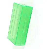 LTPRTZ Batteriefach – Aufbewahrungsbox für Batterien – Batterien aufbewahren – Klares Kunststoff – 77 x 40 x 22 mm – Grün