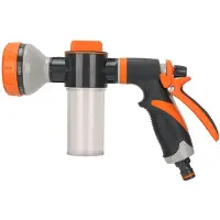 Merkloos Gartensprinkler – Mit 8 verschiedenen Sprühdüsen – Mit Schaumfunktion – Gartenschlauch – Sprühweite 6-10 Meter