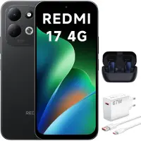 Xiaomi REDMI 17 4G Smartphone 4GB 256GB Schwarz 6,9 Zoll 7500mAh mit 67W Ladegerät + Bluetooth-Kopfhörer