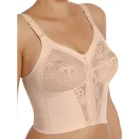 Susa Entlastungs-BH "Longline BH Classics", Damen, Gr. 85, Cup D, beige (shell), Obermaterial: 65% Polyamid PA. 25% Elasthan EL. 10% Baumwolle CO., BHs Entlastungs-BH