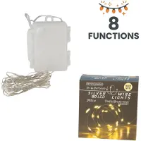 Spetebo LED Lichterkette warmweiß 795 cm 160 LEDs Deko Beleuchtung Innen Außen Batterie