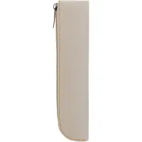 Markenlos Stifteetui Organizer schlank aus Leder 20 x 4 x 1 cm Weiß für Büro und Schule