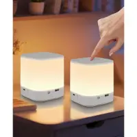 ZMH LED Nachttischlampe 2ER Nachtlicht Kabellos mit 3 Farbtemperaturen Akku Tischlampe Touch Dimmbar 3600mAH USB Aufladbar Weiß Timing Funktion
