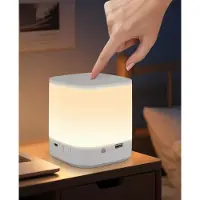 ZMH Akku Nachtlicht Kabellos LED Nachttischlampe Touch Dimmbar Tischlampe 1800mAH USB Aufladbar Weiß mit 3 Farbtemperaturen Timing Funktion