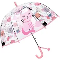 Markenlos Kinderregenschirm transparent Bubble-Schirm 70 cm Durchmesser Antirutschgriff
