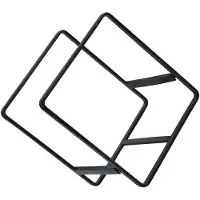 LTPRTZ Borden Rack - Größenverteiler - Reinigungsküche - Stapelbares Design - Große Kapazität - Schwarz