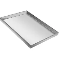 LTPRTZ Waschmaschine Lekbak - Abflusswanne Edelstahl - Bodenschutz - Geschweißte Ecken - 70 x 50 cm - Silber