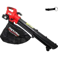 LTPRTZ Accu-Blasegerät – Häcksler – Gartenreiniger – 3-in-1-Funktion – 45-Liter-Behälter – Rot