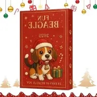 WAN Adventskalender für Hunde – Weihnachtsdekoration – Festliche Freude – 24 Überraschungen – 26 x 18 cm – Mehrfarbig