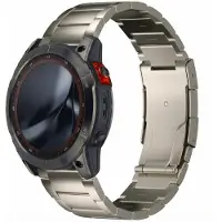 Accezz Mattes Titanstahlarmband - Garmin 26 mm Anschluss - Titanium