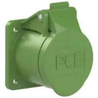 Pce 382-4f4v CEE-Anbausteckdose gerade 55x55mm 16A 2p 24/42VAC 100-200Hz IP44/IP54 TWIST 3824f4v
