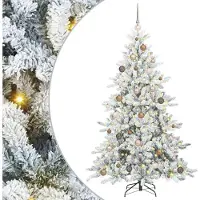 DKD Home Decor Künstlicher klappbarer Weihnachtsbaum 180 cm PVC und Stahl