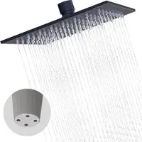Dripio Regendusche 6 Zoll (15,24 cm) quadratisch, 304 Edelstahl, matt schwarz