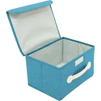 LTPRTZ Aufbewahrungsbox mit Deckel - Aufbewahrungskorb aus Stoff - Zur Aufbewahrung von Kleidung - Waschbarer Oxford-Stoff - 265x20x16 cm - Wie abgebildet
