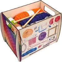 LTPRTZ Aufbewahrungsbox mit Haken – Garnbehälter – Hobby-Lagerung – Einfache Montage – 349 x 241 cm – Standard