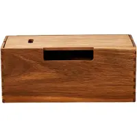 LTPRTZ Kabelverbindungsbox aus Holz – Kabelversteck – Kabelmanagement – Fortschrittliches Wärmemanagement – 31 x 13 x 13,5 cm – Holzfarbe
