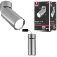 Paulmann LED Deckenleuchte "Turnal Coin 2700K 470lm 230V 6W", silber (edelstahlfarben), 1, Ø 6cm H: 15,3cm, 1 Stk., Leuchten, 3-Step-Dim, LED Deckenleuchte