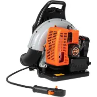 LTPRTZ Benzinbetriebener Laubbläser – Motorbläser für den Garten – Zum Entfernen von Laub – Leistungsstarker 2-Takt-Motor – 18-Liter-Tank – Orange, Schwarz, Silber