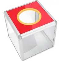 LTPRTZ Lotterie-Preisbox – Spendencontainer – Trinkgeldbox – Organisation von Lotterien – Große Kapazität – 30x30x30 cm – Transparent