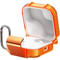 Kwmobile Hülle für CMF by Nothing Buds Pro 2 / CMF Buds 2 Plus Case - TPU Silikon Schutzhülle - Kopfhörer Cover - Orange
