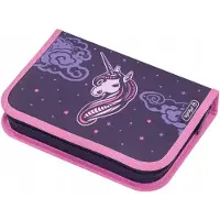 Herlitz Unicorn Night, Weiches Federmäppchen, Polyester, Mehrfarbig, Abbildung, Reißverschluss, 203 mm