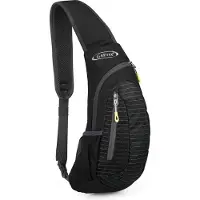 Unyqoos Leichter Sling-Rucksack (39,5×21×8,4 cm) – Brusttasche für Wandern, Fahrrad & Reisen, wasser- und reißfestes Nylon, 0,13 kg, verstellbarer Gurt bis 45 cm