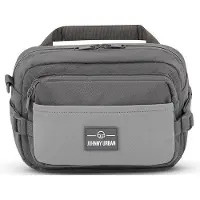 Unyqoos Travis Gürteltasche Uni, 5 Fächer, Airmesh-Futter, verstellbarer Gurt, Schulterriemen & Rucksackbefestigung, reißfestes Polyester, dunkelgrau