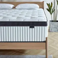 Markenlos Matratze 90x200, Taschenfederkernmatratze mit 25 cm Höhe, 7-Zonen, H3 mittelfest, Druckentlastung, verstärkte Kantenstütze, Bewegungsisolierung, Atmungsaktivität und Vakuumverpackt