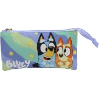 OEM Bluey Federmäppchen, 3 Fächer, Polyester, Mehrfarbig