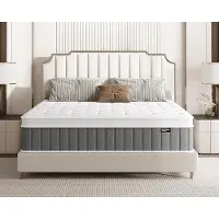 Markenlos Matratze 180 x 200cm, 31cm Federkernmatratze H3 Höhe 7-Zonen Orthopädische Taschenfederkernmatratze mit Comfort Memory-Schaum Schicht, , 101Nächte Probeschlafen