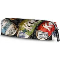 OEM Quadratisches Federmäppchen mit Sneaker-Design, 22 cm, mehrfarbig