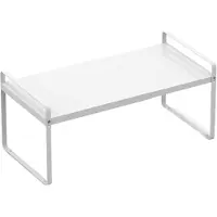 LTPRTZ Kräuterecke – Ablagebrett für Schränke – Küchenorganisation – Erweiterbares Design – 38-60 cm – Weiß