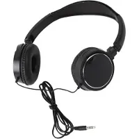 LTPRTZ Kabelgebundeter Kopfhörer - Stereo-Kopfhörer - Für Musikwiedergabe - Faltbares Design - 18 x 10 x 3 cm - Schwarz