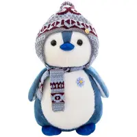 Merkloos Pinguin-Plüschtier mit Kapuze, 27 cm