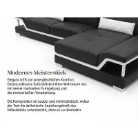 AEA Moderne Lounge Garnitur Schwarz mit Couchtisch und exklusivem Komfort