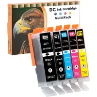 Losmann D&C 5X Druckerpatronen Kompatibel für Canon PGI-570 PGI570 CLI-571 CLI570 für Canon PIXMA MG5750 MG5751 MG5752 MG5753 MG6800 MG6850 MG6851 MG6852 MG6853 MG7700 MG7750 MG7751 MG7752 MG7753 TS5050