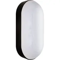 Oktaplex Ovalleuchte LED IP65 9W Kellerlampe 4000K neutralweiß 800lm Kellerleuchte Deckenlampe schwarz