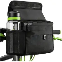 Trizand 27339 Fahrradtasche mit Handyhalterung, wasserabweisend, 4 l, schwarz