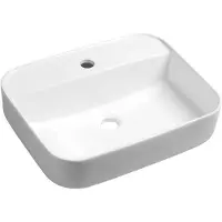 Sapho GARDA Keramik-Waschtisch 50x40 cm, zum Aufsetzen, Weiß