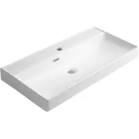 Aqualine PARLA Keramikwaschtisch, 80x38cm, Weiß