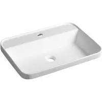 Sapho BRAHEA Einbauwaschbecken, Rockstone, 55x39 cm, Weiß matt