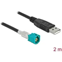 DeLOCK Kabel HSD Z Stecker zu USB 2.0 Typ-A Stecker 2 m, 2 m, HSD Z, USB 2.0 Type-A, Schwarz