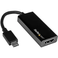 StarTech.com .com USB-C auf HDMI Adapter mit 4K 30Hz - Schwarz, 3.2 Gen 2 (3.1 Gen 2), USB Typ-C, HDMI-Ausgang, 3840 x 2160 Pixel